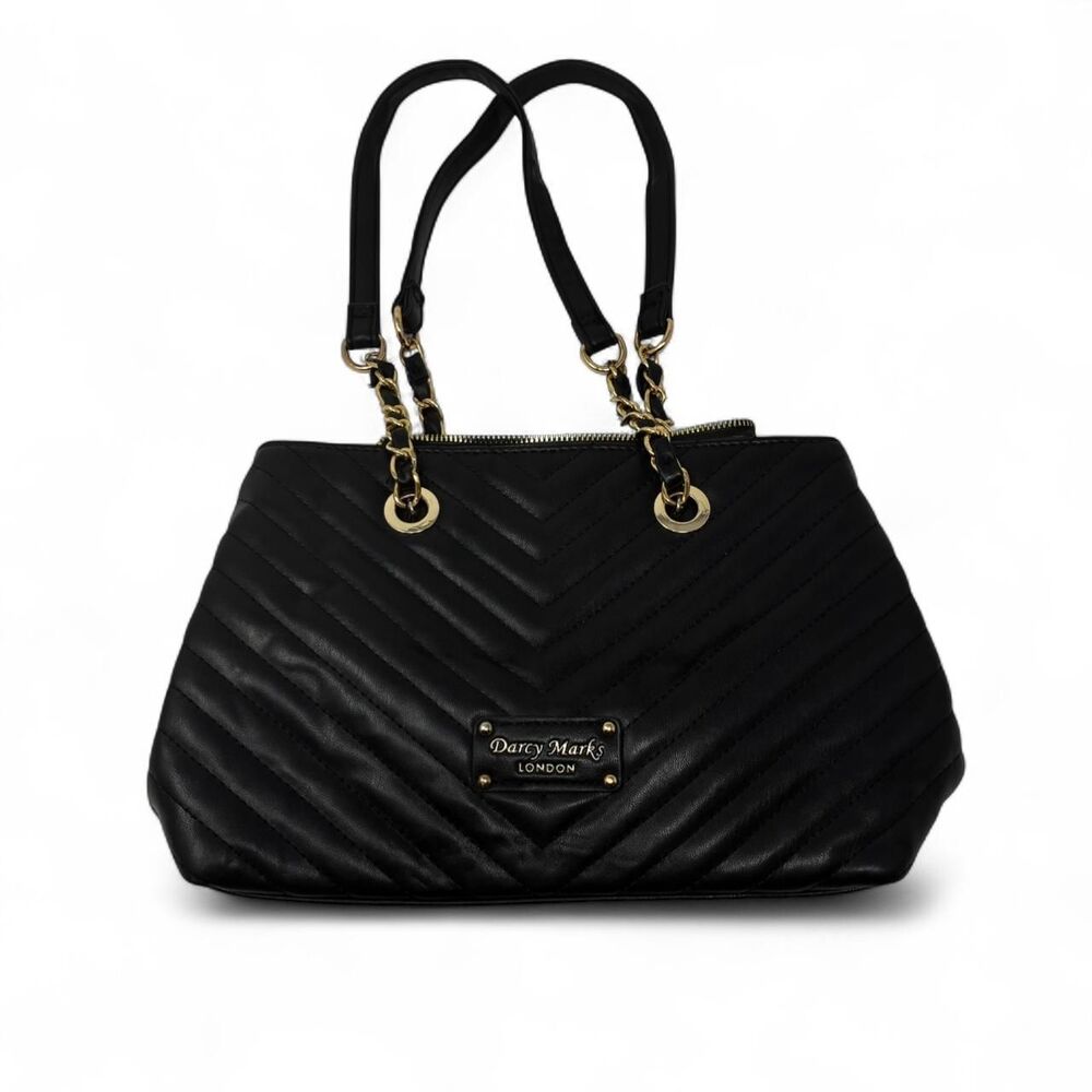 Darcy Marks Black Faux Leather Handbag